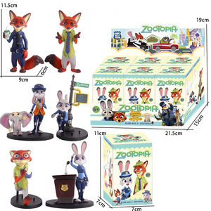 Set de Figuras Sorpresa de Zootopia con 6 Personajes en Posiciones Sentadas, Colección Encantadora, Adorno de Zootopia, Lindo Juguete de Anime - Product Image 4
