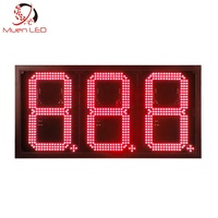 Écran numérique à LED Module à 7 segments Écran de température Colonne debout de ravitaillement Marque LED Étiquette de prix d'huile Simple Rouge