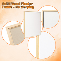 Lot de 2 toiles encadrées 30x40 pouces, ensemble de toiles pré-encadrées |   Mélange coton-lin (400 g/m²), prêt à accueillir les peintures à l'huile et acryliques