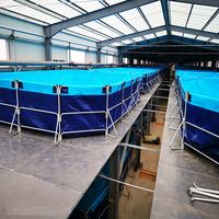 2022 Opvouwbare Rechthoekige 15,000L Farm Vissen Tank Aquacultuur Visteelt Tanks