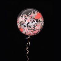 Ballons Bobo ronds transparents de 20 pouces avec motif cœur imprimé, ballons bulles transparents pour la décoration de mariage, de demande en mariage et de fête