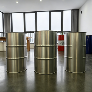 Fûts en acier inoxydable de qualité <span class=keywords><strong>alimentaire</strong></span> JST 304 316, forme baril, 55 gallons, recyclables, <span class=keywords><strong>60L</strong></span>, 200L, couleur personnalisée, acier écologique - Product Image 4