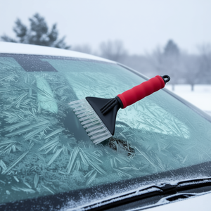 Ice <b>Scraper</b> Soft Grip Handle With Rubber Blade For Car Windshield Winter Use - Product Image 3