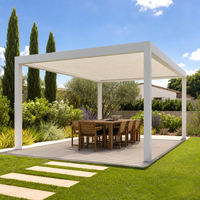 Gazebo de jardin rétractable écologique et imperméable Jiake avec toit à lames motorisées en aluminium pour terrasse arrière-cour
