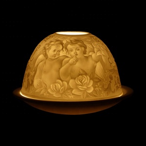 Porcellana Litofania trasparente tealight holder-forma a Cupola-BC007-05022 - Product Image 2