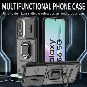 Funda Protectora Resistente a Golpes para Samsung M56, con Soporte Metálico Giratorio <span class=keywords><strong>y</strong></span> Cubierta para Lente - Product Image 2