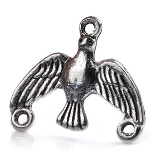 Conector Religioso del <span class=keywords><strong>Espíritu</strong></span> <span class=keywords><strong>Santo</strong></span> en Forma de Paloma, Dije de Rosario de Aleación de 3 Orificios para la Fabricación de Joyería Católica - Product Image 1