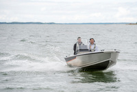 Bateaux de pêche à grande vitesse en aluminium de petite taille à faible consommation de carburant de 4,43 m à vendre