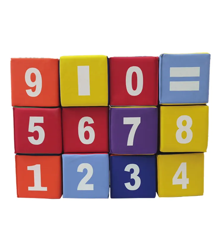 Erken eğitim sayılar ve alfabe baskı yumuşak köpük yapı taşları işıklı köpük alfabe blokları çocuklar için
