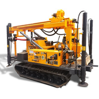 Machine de forage de puits d'eau portable, hydraulique, à chenilles, à moteur diesel, facile à utiliser, pour une profondeur maximale de 280m, avec pompe de 100m à 200m