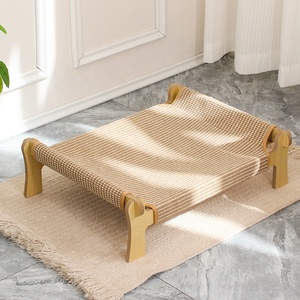 Lit pour chat, niche pour chat, <span class=keywords><strong>hamac</strong></span> <span class=keywords><strong>parasol</strong></span> en rotin d'été, chaise inclinable lavable, lit de camp sur pied, canapé-lit adaptés à toutes les saisons - Product Image 6