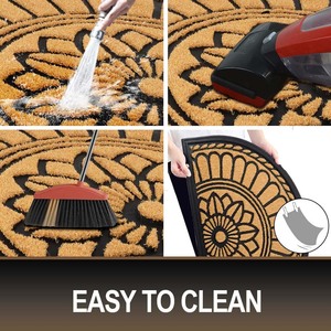 Tappeto ingresso antiscivolo, tappetino in gomma mezzo tondo <span class=keywords><strong>per</strong></span> <span class=keywords><strong>esterni</strong></span> - Product Image 3