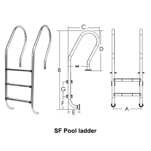 Échelle de <span class=keywords><strong>piscine</strong></span> pour <span class=keywords><strong>piscine</strong></span> <span class=keywords><strong>extérieure</strong></span>, échelle de marche pour <span class=keywords><strong>piscine</strong></span> - Product Image 5