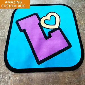 Custom Hand Tufted Rug Custom Acrylic Letter Rug Wholesale Carpets and Rugs made In China