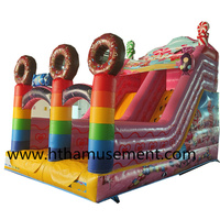 Château gonflable combiné avec toboggan extérieur de qualité commerciale de la marque HTH