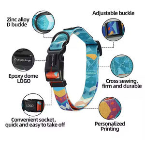 Collar de Adiestramiento para Perros, Personalizado con Logotipo y Patrón, de Poliéster y Nailon Suave, Ajustable, para Perros y Gatos, Fabricante OEM ODM - Product Image 2