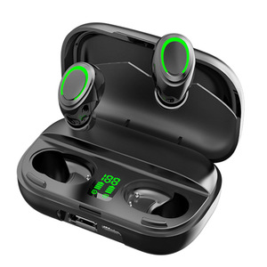 Écouteurs TWS Bluetooth 5.0 avec chargement Type C, suppression du bruit, pour jeux, sport, course à pied, e-sport, noir, blanc, tons de peau - Product Image 1