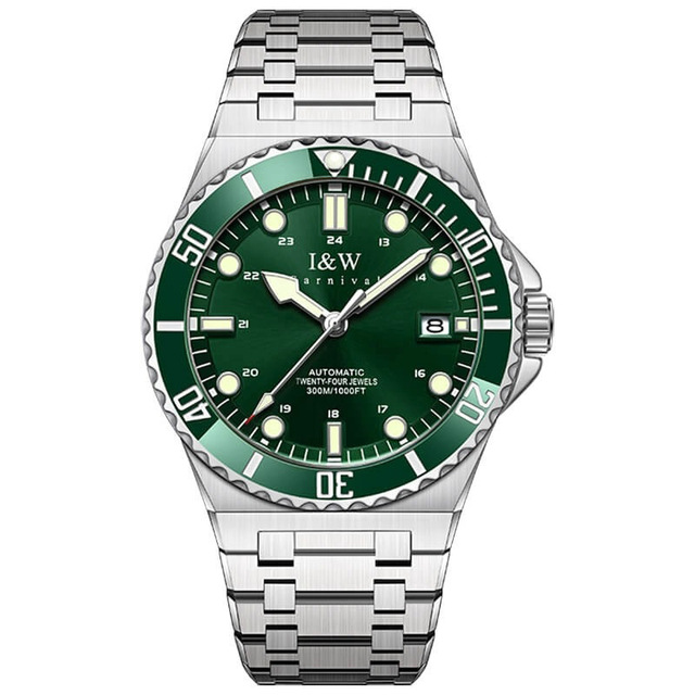 OEM Custom Processing Diving Watch Luminous Pointer Stainless Steel Automatic Mechanical Movement Design 300m Mechanical Watch
