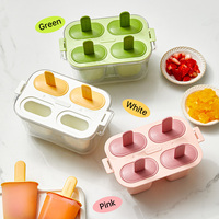 Ensemble de sorbetière 4 pièces pour enfant, fabrication artisanale de chocolat, moule réutilisable pour sucettes glacées