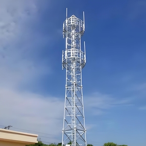 Yüksek kaliteli malzeme ile galvanizli 4g/5g mobil sinyal çelik boru anten 4-leg telekomünikasyon kulesi - Product Image 6