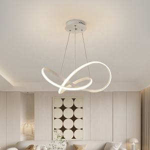 โคมไฟแขวน LED สไตล์นอร์ดิกที่ทันสมัยสำหรับโรงแรมบ้านห้องครัวตกแต่งห้องทานอาหารโคมไฟระย้าโลหะสุดสร้างสรรค์ - Product Image 4