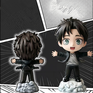 Figura de Manga de 13 cm, Estatua de <span class=keywords><strong>Shingeki</strong></span> No Kyojin, Versión Q Figura de PVC de Eren Jaeger de <span class=keywords><strong>Freedom</strong></span>, Figura de Anime, Juguetes - Product Image 1