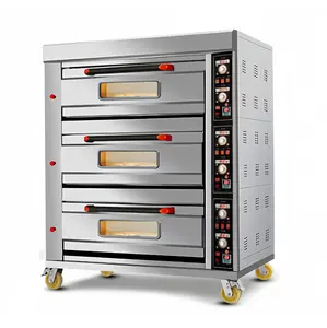 Pemasok cina peralatan dapur komersial Oven Pizza roti elektrik/Gas Oven baja tahan karat