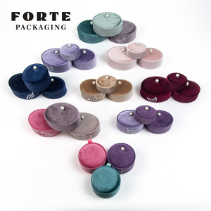 FORTE Handmade Velvet Jewellery <b>Earrings</b> Ring Necklace <b>Box</b> Fanxi Luxury Wholesale Personalized Custom Jewelry Packaging <b>Box</b> - Product Image 4