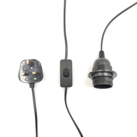 Cordon d'alimentation US AU UK EU vers E14 E27, support de lampe à vis, tête de suspension LED avec interrupteur 303, câble d'extension, fil électrique pour ampoule