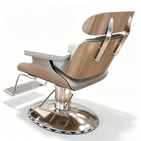 Conception intérieure complète d'un salon de coiffure pour femmes avec fauteuils de coiffure sur mesure et miroirs LED incurvés