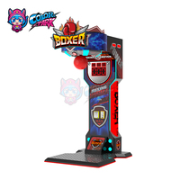 Machine de boxe colorée à monnayeur pour parc d'attractions, test de force pour adultes, machine de jeu d'arcade de boxe, distributeur automatique de boxe