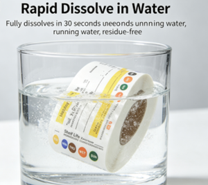 2x3 Inch Dissolvable Food Labels BPA-Free Waterproof Food Rotation Labels for Restaurant & <b>Kitchen</b> Use - Product Image 4