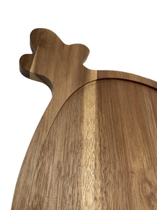 Usine vendant des assiettes en bois écologiques Plateau de service en bois <span class=keywords><strong>d</strong></span>'acacia naturel <span class=keywords><strong>cadeau</strong></span> de Noël pour la famille - Product Image 3