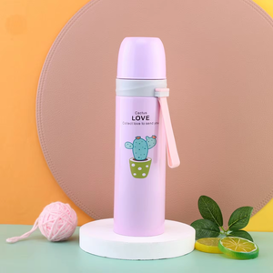 <span class=keywords><strong>กระติก</strong></span>น้ำเก็บความร้อนสแตนเลสแบบพกพาสำหรับนักเรียนลาย<span class=keywords><strong>ช้าง</strong></span>น่ารักสีชมพูใหม่ - Product Image 2