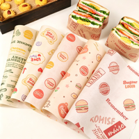 Kertas Kemasan Burger Anti Minyak Kraft Ukuran dan Warna Sesuai Pesanan, Kertas Pembungkus Ramah Lingkungan Dengan Cetak Logo