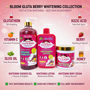 ชุดผลิตภัณฑ์ดูแล<span class=keywords><strong>ผิว</strong></span>กลูต้าเบอร์รี่ฉลากส่วนตัว ลดเลือนจุดด่างดำอย่างรวดเร็ว ครีมบำรุงผิวกายขาวกระจ่างใส โลชั่นไวท์เทนนิ่ง ชุดไวท์เทนนิ่ง - Product Image 6