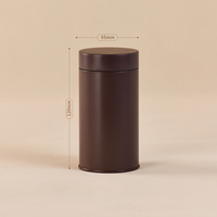 Boîte hermétique de luxe en métal pour le stockage des épices à café avec couvercle intérieur en aluminium