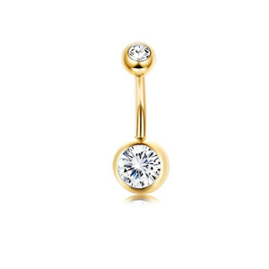 Nouveauté 2026 : Bijou de piercing de nombril hypoallergénique en acier inoxydable avec perle et zircon cubique, or et argent, pour femme - Product Image 6