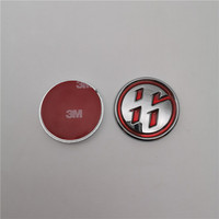 Badge personnalisé 3D en plastique chromé, 2 pièces, Badge emblème de voiture pour GT