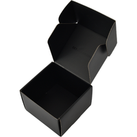Caja de Cartón Corrugado Negra para Envíos con Impresión Personalizada y Embalaje Ecológico