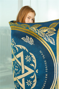 Bán buôn quẻ trăng thiết kế bông và polyester ném chăn sofa Bìa dệt tấm thảm với tua - Product Image 4