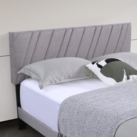 Tête de lit classique pour chambre à coucher, base de lit en bois massif, échantillon de lit rembourré taille King ou Queen