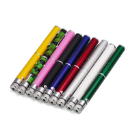 Pointeur laser vert 532 nm portable de style stylo, quatre-en-un, avec lentille à motifs, coque multicolore et clip de poche