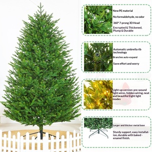 <span class=keywords><strong>Albero</strong></span> di Natale Personalizzato in PE per Interni, Densa Decorazione Natalizia Ignifuga e Lussuosa, Grande <span class=keywords><strong>Albero</strong></span> da Terra - Product Image 2