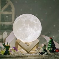 Lámpara Lunar Dailu de 15 cm, 16 Colores, Impresión 3D, LED Moderna, con Control Remoto, Regalo para Niños, Regulable, Recargable