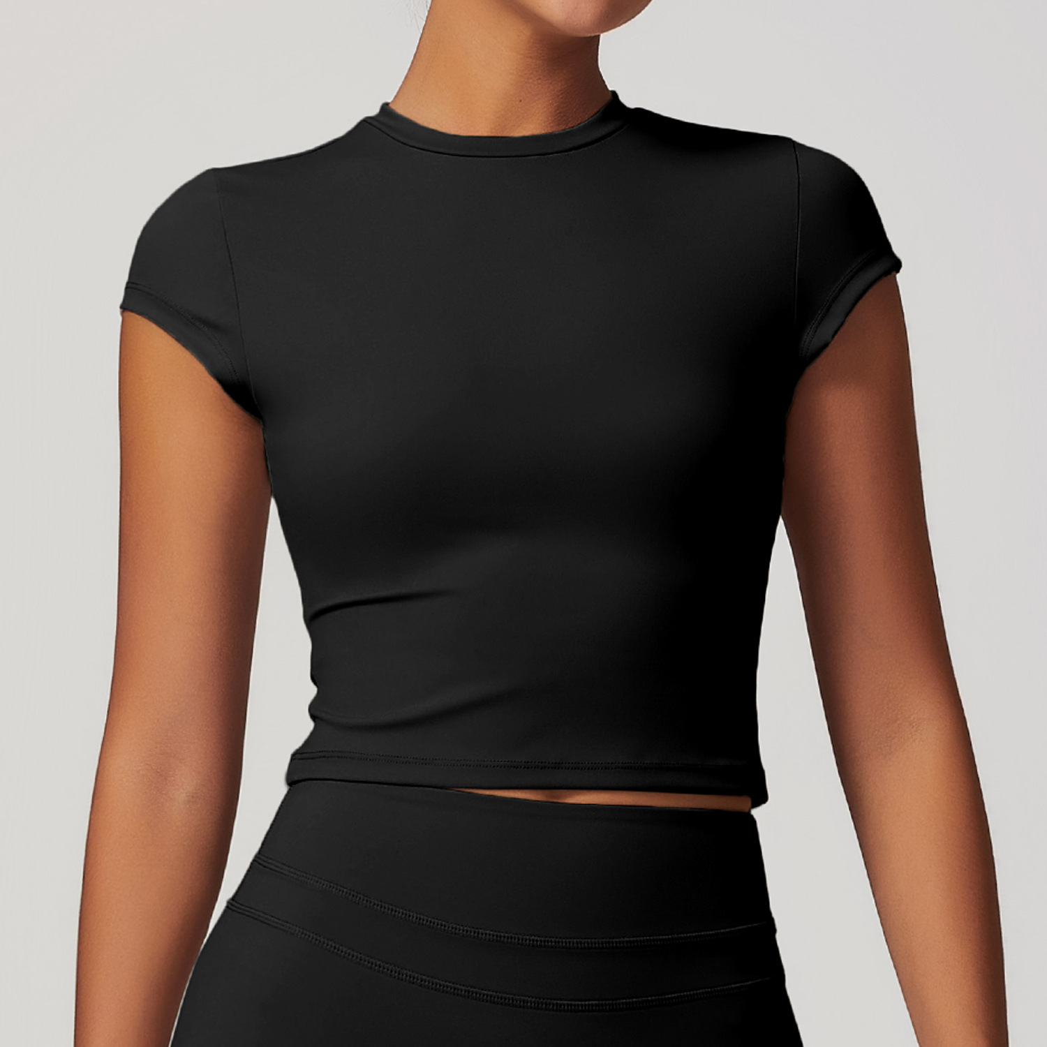Custom Women's Short Sleeve Breathable Gym Activewear Fitness Workout Yoga Top T-Shirt for Women