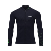 Combinaison personnalisée de 2mm pour professeur de natation, fermeture éclair frontale noire, jet-ski, canyoning, plongée, surf, combinaison en néoprène.
