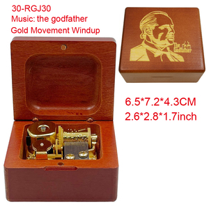 Boîte à musique Le Père Noël, <span class=keywords><strong>film</strong></span> célèbre, luxe, bois rouge massif sculpté, cadeau musical spécial pour la famille, fête d'anniversaire - Product Image 3