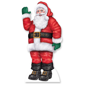 Tùy chỉnh hiện đại Santa Claus tông <span class=keywords><strong>Standee</strong></span> hiển thị cutout có thể gập lại cho siêu thị giáng sinh trang trí làm cho bền - Product Image 1