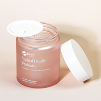 Bouteille de soins de santé en verre rond à large ouverture givrée rose de 100 ml, 150 ml, 180 ml, 250 ml, pot cosmétique pour capsules de compléments alimentaires, pilules de vitamines